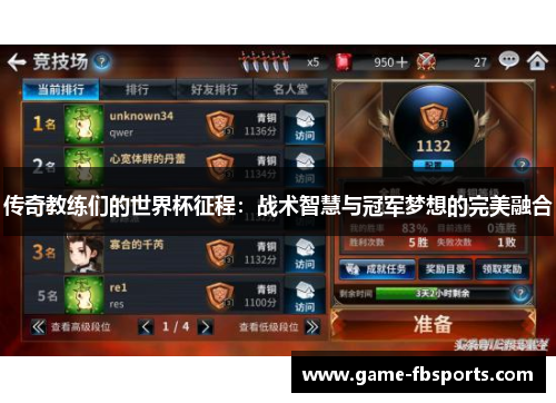 传奇教练们的世界杯征程：战术智慧与冠军梦想的完美融合
